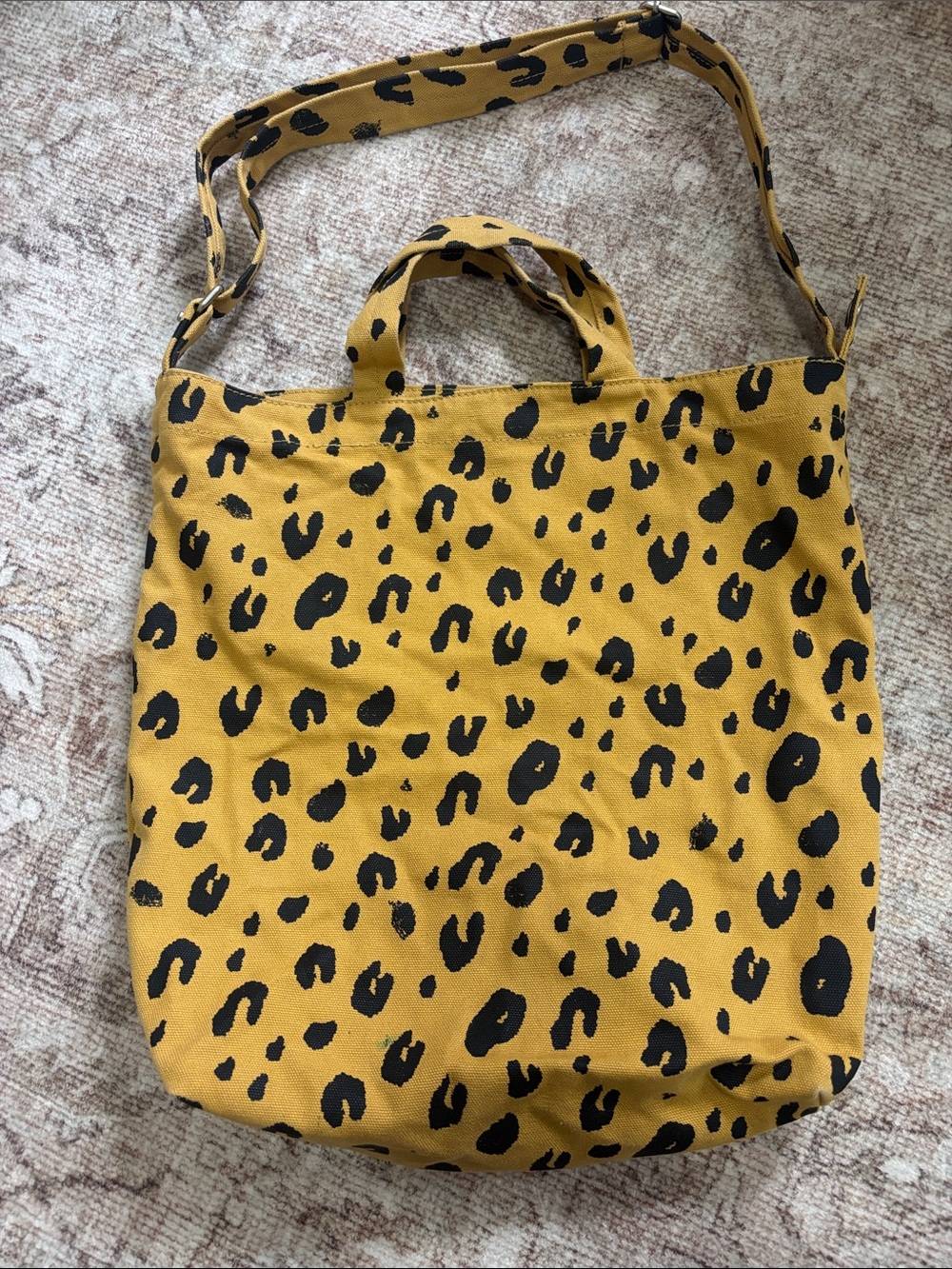 BAGGU vertical duck bag, leopard print